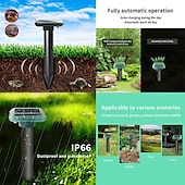 economico Supporto e Cura degli Animali-1 pz repellente solare per talpe IP56, repellente solare ad ultrasuoni per talpe, repellente per arvicole, controllo dei parassiti per talpe, prato esterno, fattoria, giardino