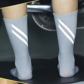 baratos Meias de Ciclismo-Homens Meias Meias de compressão Meias de bicicleta Meias Esportivas Acampar e Caminhar Exercicio Exterior Ciclismo / Moto Moto / Ciclismo Anti-Escorregar Manter Quente Anti-Derrapagem 1 par Inverno