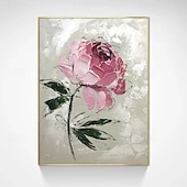 preiswerte Blumen-/Botanische Gemälde-große handgemachte Wandkunst abstrakte Leinwand Ölgemälde Wandkunst Boho Blumengemälde handgemachte braune Wandkunst 3D Strukturgemälde Blume abstrakte Kunst Gunge dunkle Pastell Wanddekoration