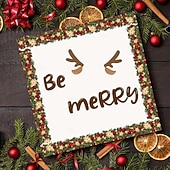 ieftine Autocolant-1 rolă de autocolante decorative de Crăciun - autocolante adezive de sărbători pentru proiecte de bricolaj și decorațiuni festive