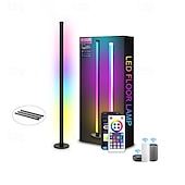 cheap Smart Lights-Graffiti Intelligent WiFi LED Smart Light LED Floor Lamp, Mesh Red Light with Music Sync, Color Changing Corner Standing Lamp with Remote &amp; App Control, Timer, Ambiance Corner Lamp