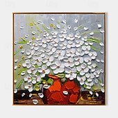 abordables Peintures fleurs/botaniques-peinture à l&#039;huile abstraite peinte à la main sur une fleur, peinture à l&#039;huile abstraite faite à la main sur un arbre en fleurs, arbre coloré en fleurs sur toile, œuvre d&#039;art florale faite à la main,