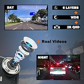 זול DVR לרכב-X9 1440P עיצוב חדש / HD / עם מצלמה אחורית רכב DVR 170 מעלות זווית רחבה 4 אִינְטשׁ IPS דש קאם עם WIFI / ראיית לילה / G-Sensor לד 4 אינפרא אדום רכב מקליט