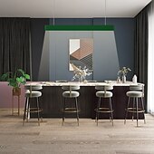 abordables Design linéaire-Lampe suspendue à LED en acrylique blanc chaud, moderne et simple, avec télécommande, pour salle d&#039;étude, bureau, salle à manger, luminaire 110-240 V