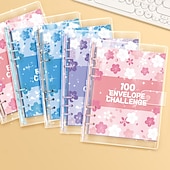 Χαμηλού Κόστους Notebooks &amp; Planners-Κιτ κλασέρ πρόκλησης εξοικονόμησης χρημάτων με 100 φακέλους  &amp; ιχνηλάτης βιβλίο πρόκληση εξοικονόμησης χρημάτων βιβλίο προϋπολογισμού σχεδιασμού για τον προϋπολογισμό