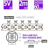 economico strisce luminose impermeabili-striscia di luce nera USB ad altissima luminosità uv dc5v 390nm-400nm 1-5m smd 5050 60leds ip67 striscia di luce a led ultra luminosa impermeabile adatta per feste da ballo fluorescenti illuminazione