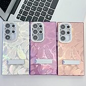 お買い得  サムスン用ケース-電話 ケース 用途 サムスンのギャラクシー S24 S24 Ultra Plus S23 Ultra A55 A35 A25 A15 5G A54 S25ウルトラ バックカバー スタンド付き カメラレンズプロテクター 耐衝撃 仕上げ PC
