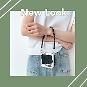お買い得  サムスン用ケース-電話 ケース 用途 サムスンのギャラクシー Zフリップ6 Z Flip 5 Z Flip 4 Z Flip 3 バックカバー リストストラップ付き 耐衝撃