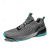 baratos Ténis para Homem-Homens Tênis Sapatos brancos Tecelagem voadora Confortável Antiderrapante Com Cadarço Preto Vermelho Cinzento