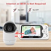 cheap Baby Monitors-4.3 Inch Video Baby Monitor With Pan Tilt Camera 2.4G Wireless Two Way Audio Night Vision Security Camera Babysitter