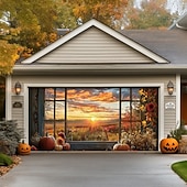 olcso Garázs- és ajtózászlók-Ajtódekorációk Kültéri Garázskapuszalag Tökmező Banner Ijesztő Erdő Nagy Háttérdíszítés Ünnepi Kültéri Garázskapus Haza Fali Díszek