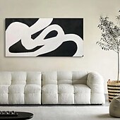 preiswerte Landschaftsgemälde-Ölgemälde handgemachtes balck abstraktes Ölgemälde beige Wabi Sabi Ölgemälde handgemalte Wandkunst schwarz beige abstraktes Gemälde große Wandkunst strukturiertes Leinwandgemälde neutrales