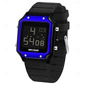 abordables Relojes digitales-Reloj electrónico de moda para hombre Sanda 2174, reloj despertador multifuncional deportivo resistente al agua 2024, reloj electrónico LED para hombre