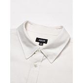 baratos Camisas Elite Masculinas-Homens Branco Manga Longa Gola Dobrada Verão Primavera &amp; Outono Roupa