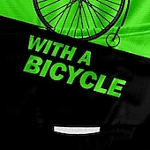お買い得  Maglie da uomo-Men's Cycling Jersey Letter &amp; Number Short Sleeve Bike Tee Tshirt Jersey with 3 Rear Pockets Mountain Bike MTB Quick Dry Anatomic Design Wicking Breathable Sports Pink Red Green Clothing Apparel