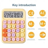cheap Office Supplies-Desktop Calculator Standard Function Desktop Calculator Portable Small Office Scientific Calculators Kids Calculator with Large Display &amp; Buttons for Office School