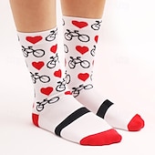 abordables Calcetines de ciclismo-Calcetines unisex, calcetines de compresión, calcetines de bicicleta, calcetines deportivos, calcetines atléticos, para acampar/senderismo, ejercicio al aire libre, ciclismo/bicicleta, cálidos,