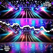 cheap Blacklight Tapestries-Blacklight Tapestry UV Reactive Glow in the Dark Glow Party Neon Party Ideas Hanging Tapestry Wall Art Mural for Living Room Bedroom