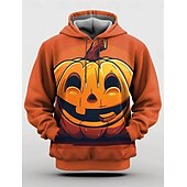 levne Mikiny s kapucí-předvečer Všech svatých Dýně Kapuce Pullover Anime 3D Přední kapsa Grafika Pro Pro páry Pánské Dámské Dospělé předvečer Všech svatých Karneval Plesová maškaráda 3D tisk Párty Běžné / Denní