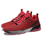 baratos Ténis para Homem-Homens Tênis Sapatos brancos Tecelagem voadora Confortável Antiderrapante Com Cadarço Preto Vermelho Cinzento