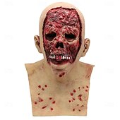 olcso kiegészítők-Zombi Maszk Halloween-kellékek Felnőttek Férfi Női Ijesztő jelmez Mindszentek napja Farsang Könnyű farsangi jelmez