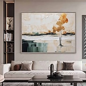 preiswerte Landschaftsgemälde-großes abstraktes graues Gemälde handgemachtes abstraktes Ölgemälde handgemalt beige Gemälde handgemachtes Wabi Sabi Kunstwerk Ölgemälde strukturiertes Ölgemälde beige Ölgemälde modernes Dekor