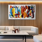 preiswerte Abstrakte Gemälde-handgemalte abstrakte farbenfrohe Gemälde auf Leinwand handgemachtes farbenfrohes strukturiertes Acrylgemälde Wandkunst handgemaltes Kunstwerk Folienölgemälde für Wohnzimmer Büro Wanddekoration