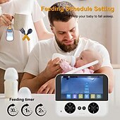 cheap Baby Monitors-Smart Baby Monitor With 4.3-inch Screen - Two-way Audio Temperature Monitoring Cry And Motion Detection Alerts Full-color Night Vision Wi-fi Home Security Camera
