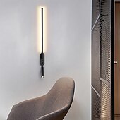 tanie Kinkiety wewnętrzne-nowoczesna prosta liniowa lampa ścienna długa lampa ścienna led czarna dekoracja wnętrz kinkiet do sypialni nocny salon gabinet korytarz przedpokój restauracja lampka nocna