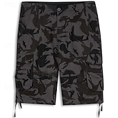 cheap Outdoor-Men&#039;s Cargo Shorts Baggy Shorts Multi Pocket 6 Pocket Camouflage Breathable Knee Length Sports Outdoor Streetwear Casual Black Blue
