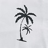 preiswerte Tropische Pflanzen-Herren Kokospalme Grafikdrucke Hemd Sommer Hawaiihemd Alohahemd Kurzarm Mode Streetwear Designer Outdoor Urlaub Straße Sommer Frühling Stehkragen Druck Weiß Blau Khaki Grau