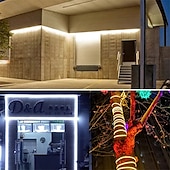 billiga Halloween Inomhus-Vattentålig 360 Rund Neon Led Ljusremsa Rör Flexibla Rep Ljus Pool Ljusremsa Semester Hem Dekor för Inomhus Utomhus DIY Dekor 100~240V för Halloween