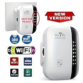 abordables Routers Wireless-Repetidor wifi de 300 Mbps, amplificador de señal wifi, amplificador wifi, repetidor wifi inalámbrico de largo alcance 802.11n, punto de acceso