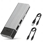 levne Doplňky k počítačům-m.2 nvme ssd adaptér s duální čtečkou karet USB 3.1/3.2  &amp; pouzdro na převodník hub usb typ c