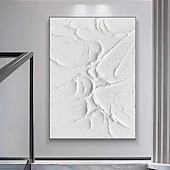 voordelige Schilderijen van landschappen-3d wit olieverfschilderij met de hand geschilderd olieverfschilderij met dikke textuur beige wit schilderij op canvas abstract getextureerd olieverfschilderij voor muurkunst schilderij voor woonkamer