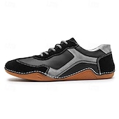 ieftine Adidași Bărbați-adidași sport de piele de căprioară, verzi și albi, pentru bărbați, cu design cu șireturi - comozi și stilați pentru ținute casual și atletice