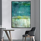 preiswerte Abstrakte Gemälde-Mintura handgefertigte grüne abstrakte Ölgemälde auf Leinwand, moderne Wandkunst, Raumdekoration, Bild für die Inneneinrichtung, gerolltes, rahmenloses, ungedehntes Gemälde