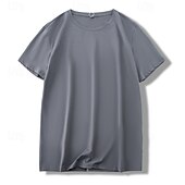 cheap Running Tee &amp; Tank Tops-Men&#039;s Running T-Shirt Short Sleeve Tee Tshirt Casual Athleisure Breathable Quick Dry Soft Gym Workout Running Walking Sportswear Activewear Solid Colored Dark Grey Black White
