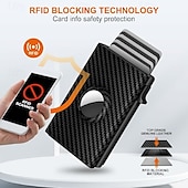 cheap Card Holders &amp; Cases-Wallet for Men Credit Card Holder RFID Blocking Pop up Card Case Slim 9-14 Card Capacity ID Window