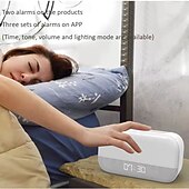 お買い得  スマートライト-LEDスマートライトサンライズアラームクロックウェイクアップライトサンライズシミュレーションアラームクロック子供大人の寝室用