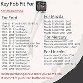 Недорогие Безопасность и защита автомобилей-Брелок для доступа без ключа подходит для Ford F150 F250 F350 Explorer Expedition 1998-2016/Ranger Escape Edge E150 Freestar/Lincoln Navigator Mercury Mazda 3-кнопочный пульт дистанционного