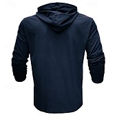 abordables sudaderas basicas hombre-Hombre Sudadera Negro Blanco Verde Ejército Azul Real Caqui Con Capucha Plano Deporte Diario Festivos Algodón Ropa de calle Básico Casual Primavera &amp; Otoño Ropa Sudaderas con capucha Sudaderas