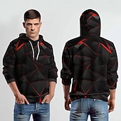 economico Felpe e Sweatshirt di Halloween-Per uomo Grafico Orrore gotico Felpa con Cappuccio Felpe con cappuccio Felpa Moda Quotidiano Manica Lunga Con Cappuccio Vacanza Abbigliamento casual alla moda Nero Stampa 3D Stampa Pile Inverno