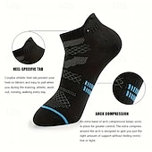 cheap Men's Socks-Men's 5 Pairs Multi Packs Socks Running Socks Casual Socks White Yellow Color Color Block Sports &amp; Outdoor Daily Vacation Basic Medium Spring Fall Fashion Casual