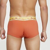 cheap Men&#039;s Boxers Underwear-Men&#039;s 1 PCS Boxers Underwear Boxer Shorts 90% Cotton Breathable Soft Comfortable Color Block Letter Mid Rise Black White