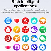 abordables Relojes inteligentes-iMosi ET281 Reloj inteligente 2.04 pulgada Smartwatch Reloj elegante Bluetooth ECG + PPG Monitoreo de temperatura Podómetro Compatible con Android iOS Mujer Hombre Larga espera Llamadas con Manos
