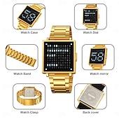 cheap Digital Watches-SKMEI Men Digital Watch Fashion Casual Wristwatch Calendar Waterproof Decoration Steel Leather Watch