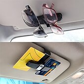 cheap Car Organizers-Sunglass Holder for Car Visor Premium Car Sunglasses Clip with 180-Degree Rotational Functionality