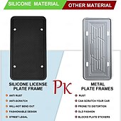 economico Decorazione e protezione carrozzeria-supporto per targa posteriore auto supporto per targa supporto per targhetta impermeabile copertura per etichetta targa in gomma standard USA