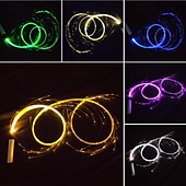 cheap Novelties-Colorful LED Dancing Flash Fiber Optic Whip Night Scene Christmas Atmosphere Props 360 Degree Rotating Dance Whip